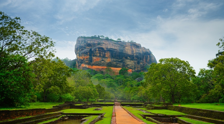 De Sigiriya rots in Sri Lanka